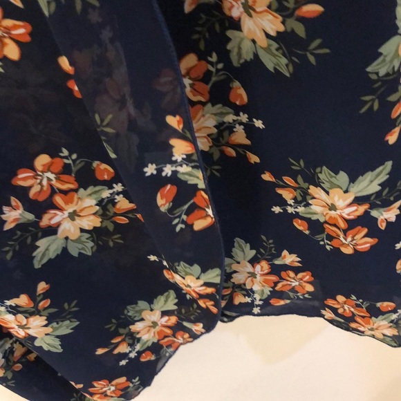 BloomChuc Floral Tulip Hem Navy Dress 18-20 NWT - Picture 6 of 9